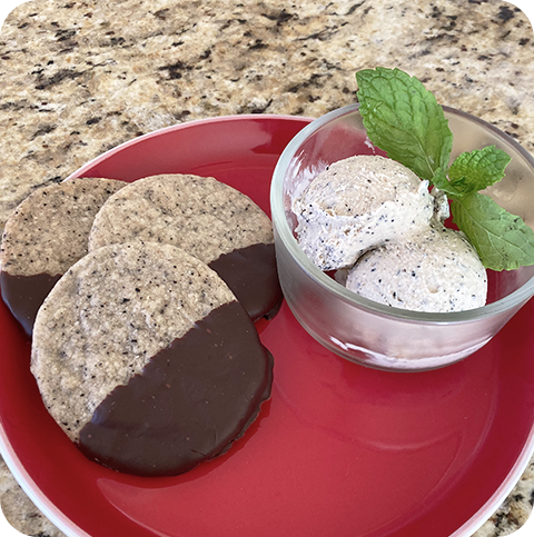 Italian Coffee Shortbread with Coffee Ice Cream